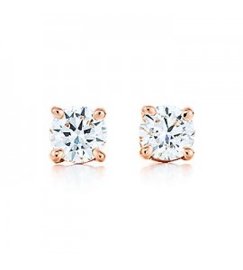 Tiffany Solitaire diamond earrings