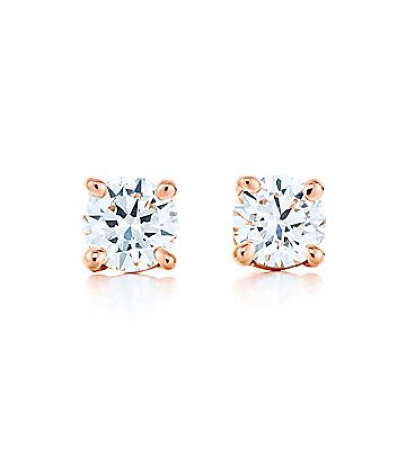 Tiffany Solitaire diamond earrings