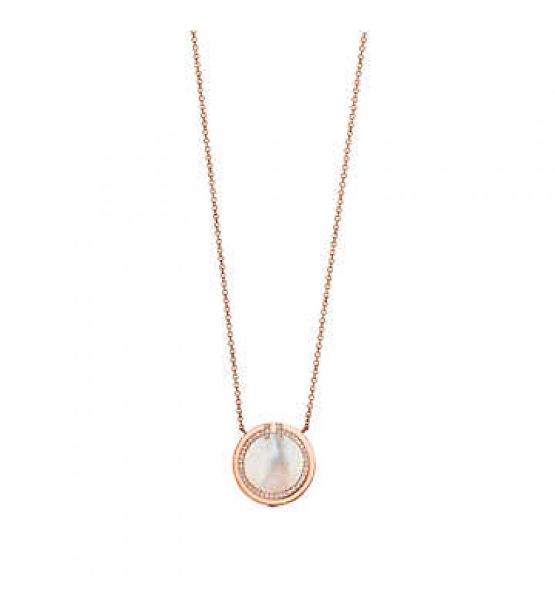 Diamond and Pearl Shell Necklace